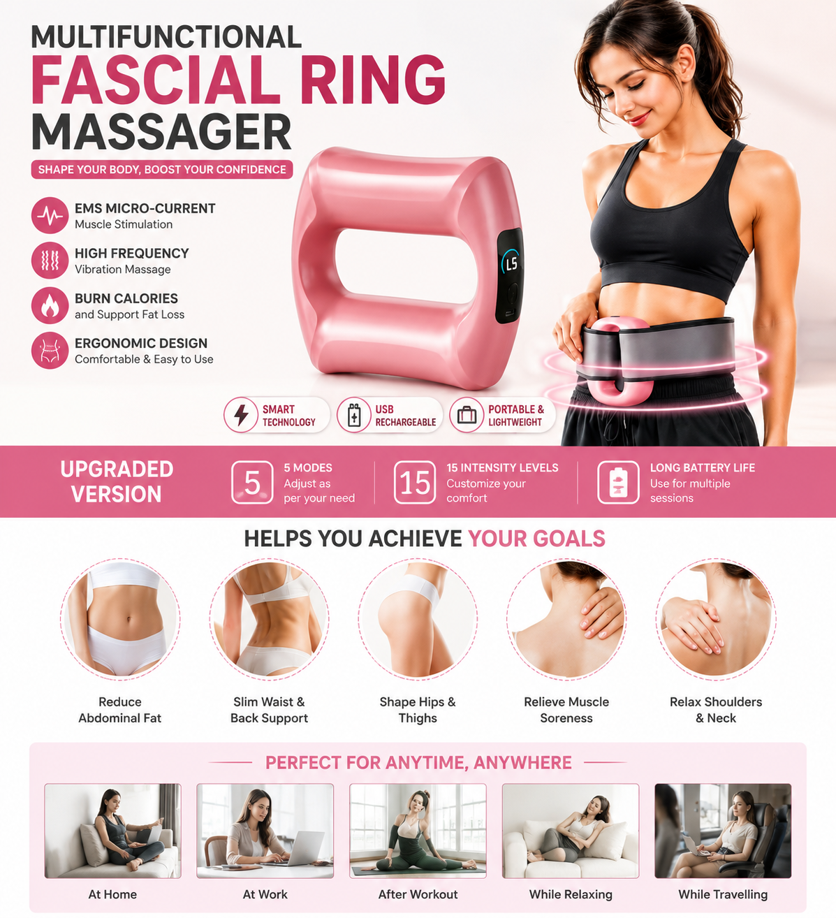 Multifunctional Full-Body Fascial Ring Massager